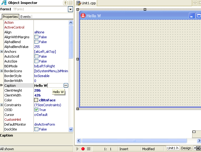 Object object как исправить. Inspector программа. Инспектор объектов. Object Inspector в DELPHI. C++ Builder окно для ввода.