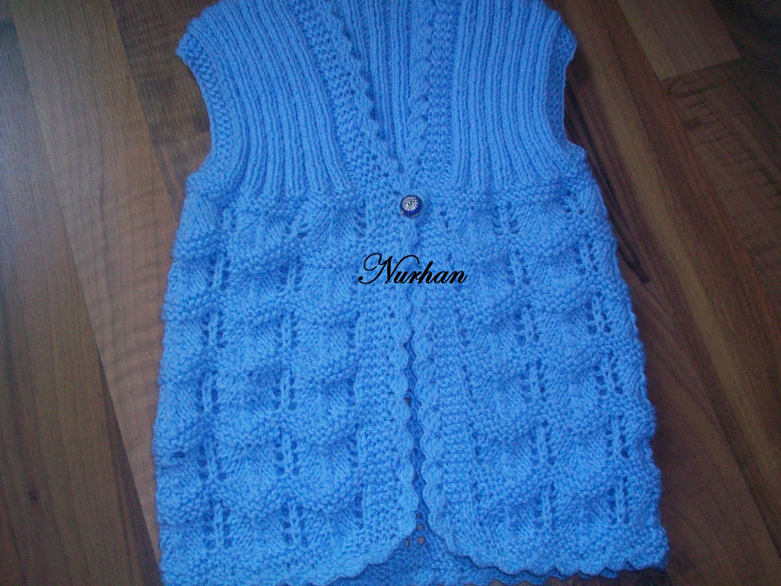 NURECE Mavi Bebek Yeleği