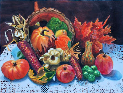 harvest thanksgiving vegetable bounty wallpaper