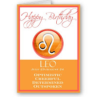 Leo Birthday Greeting Cards