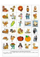 thanksgiving picture flash cards