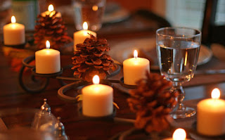 thanksgiving candles dinner background
