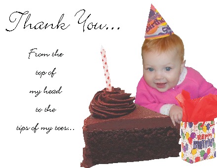 Birthday Greeting Cards: Birthday Thank You Cards
