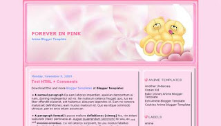 Forever in pink Anime Blogger Template