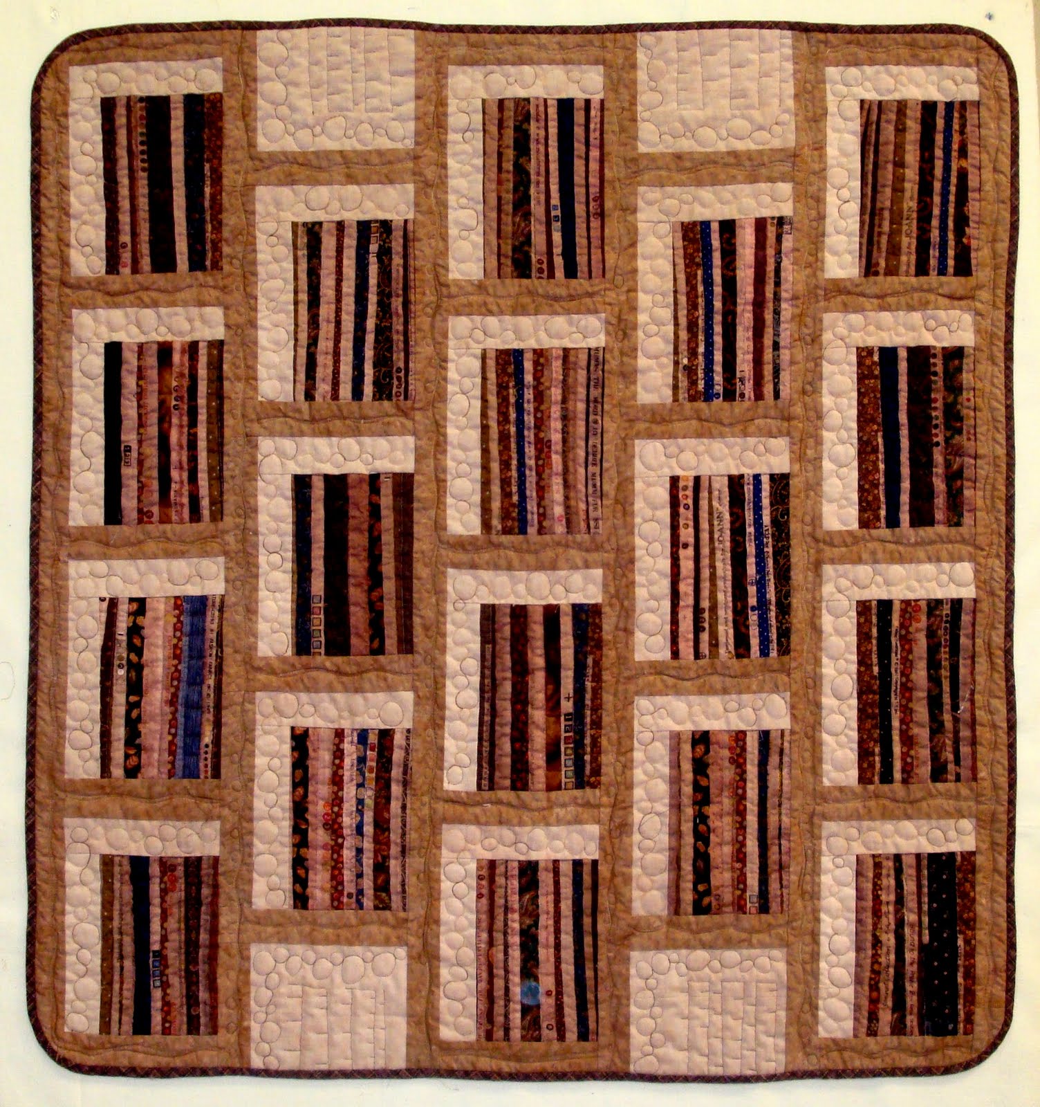 Selvage Blog Elegant Brown Selvage Quilt by Liz Broussard