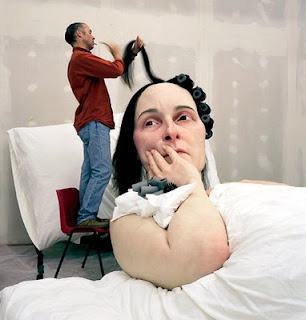 Ron Mueck - Lifecastings - Bedded woman in deep thoughts
