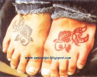 Fish on Foot Tattoos