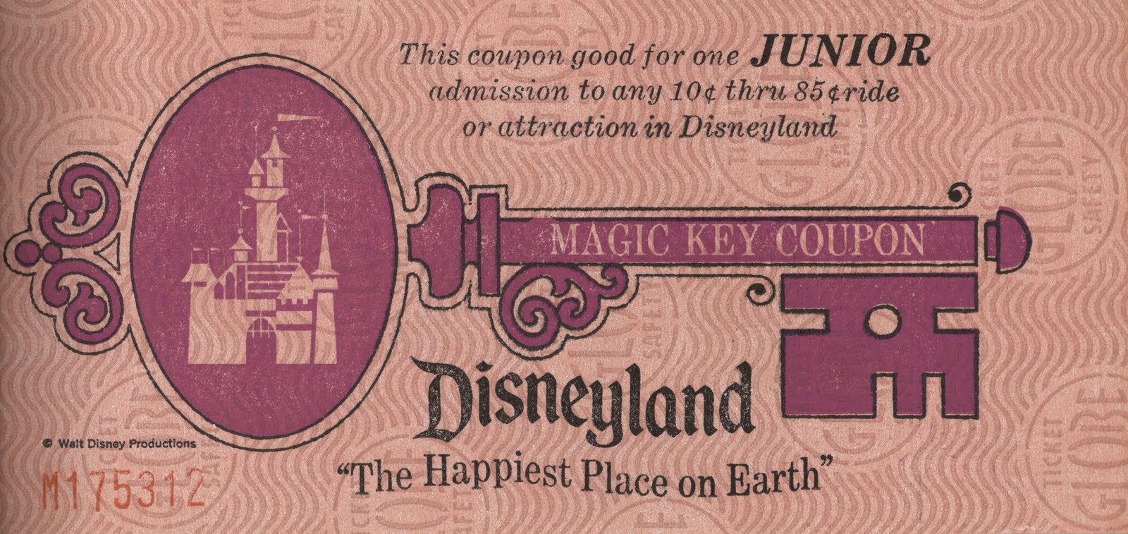 Vintage Disneyland Tickets Magic Kingdom Club Junior Ticket Book