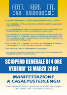 SCIOPERO GENERALE 13-03-2009