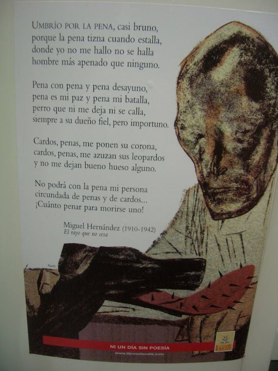 foto  de  un  poster de Miguel Hernández