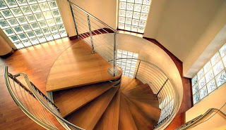 luxury staircase spiral design minimalist decoration interior wooden