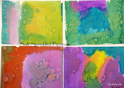 The Joy of My Life, and other things: Kids Art: Salt Sprinkled Painting