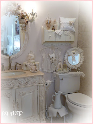 Shabby Cottage Chic Shelf And More Bathroom Makeover Pics Sweet Shabby Cottage Decor