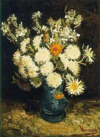 flowers in a blue vase, 1886
