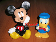 DONALD Y MICKEY ANTIGUAS ALCANCIAS DE GOMA.