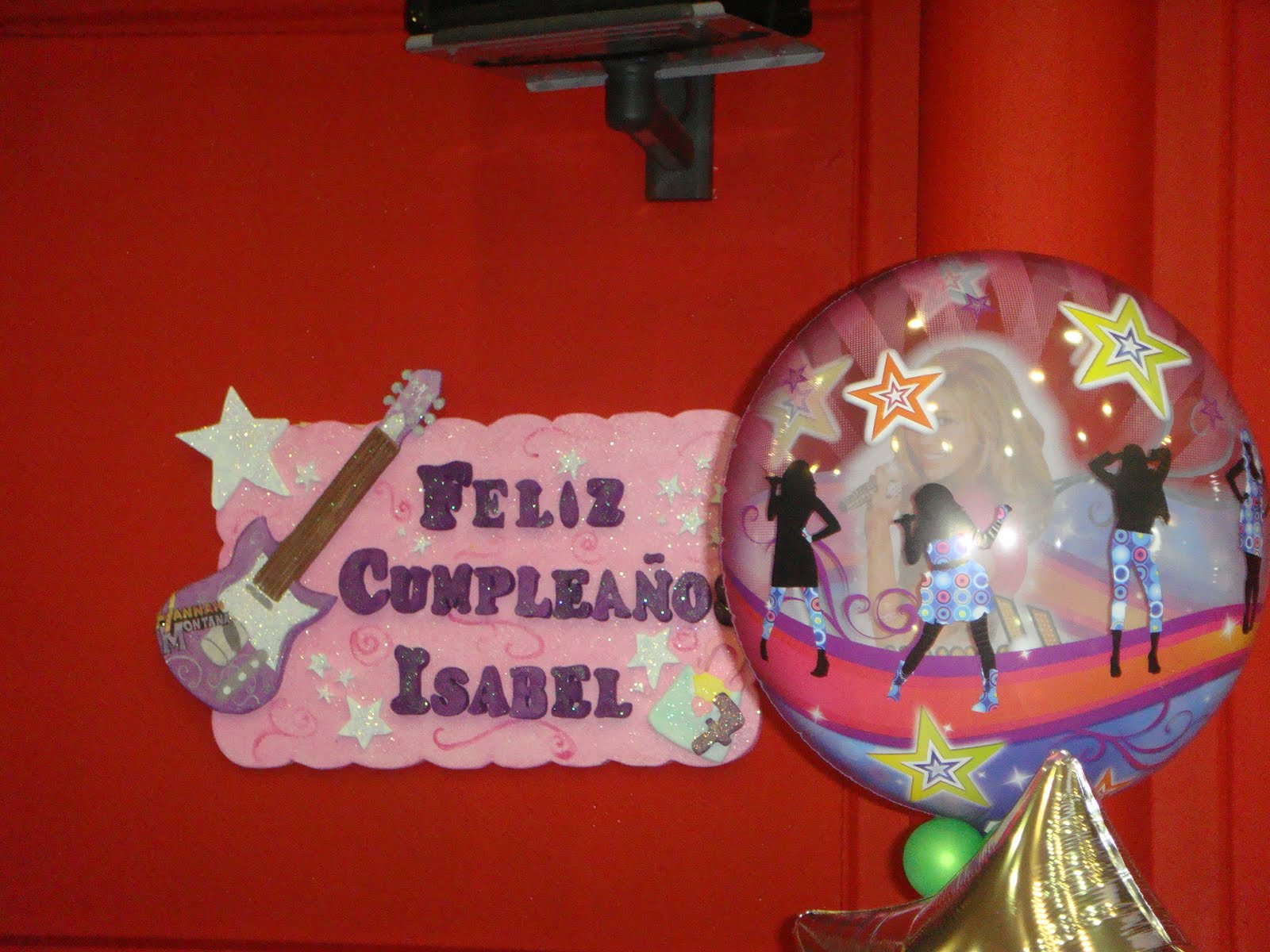 Decoración para Fiestas en Icopor ó Poliespan Hannah Montana