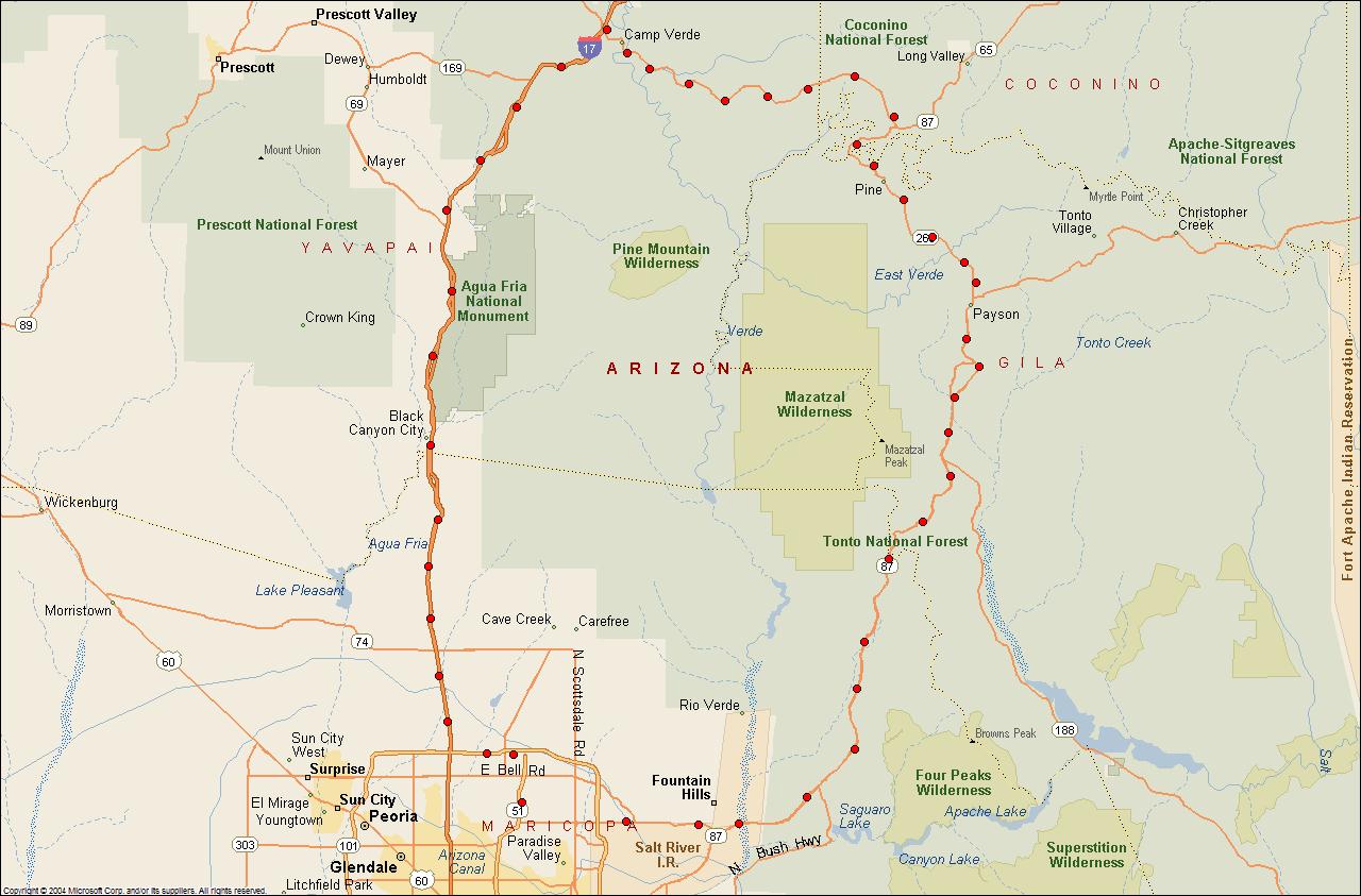 The Crazy Bear Chronicles Arizona Motorcycle Tours State Route 87 and the Mogollon Rim.