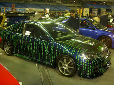 Custom Painted Cars in Matrix style