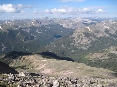The route up Mount Yale 