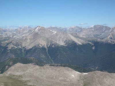 View northwest from the summit of Mt. Princeton