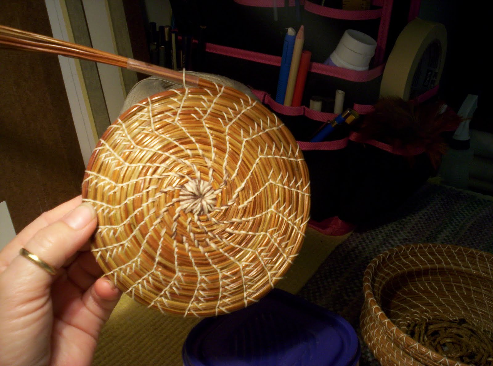 Earth Baskets Pine Needle Basket new stitch