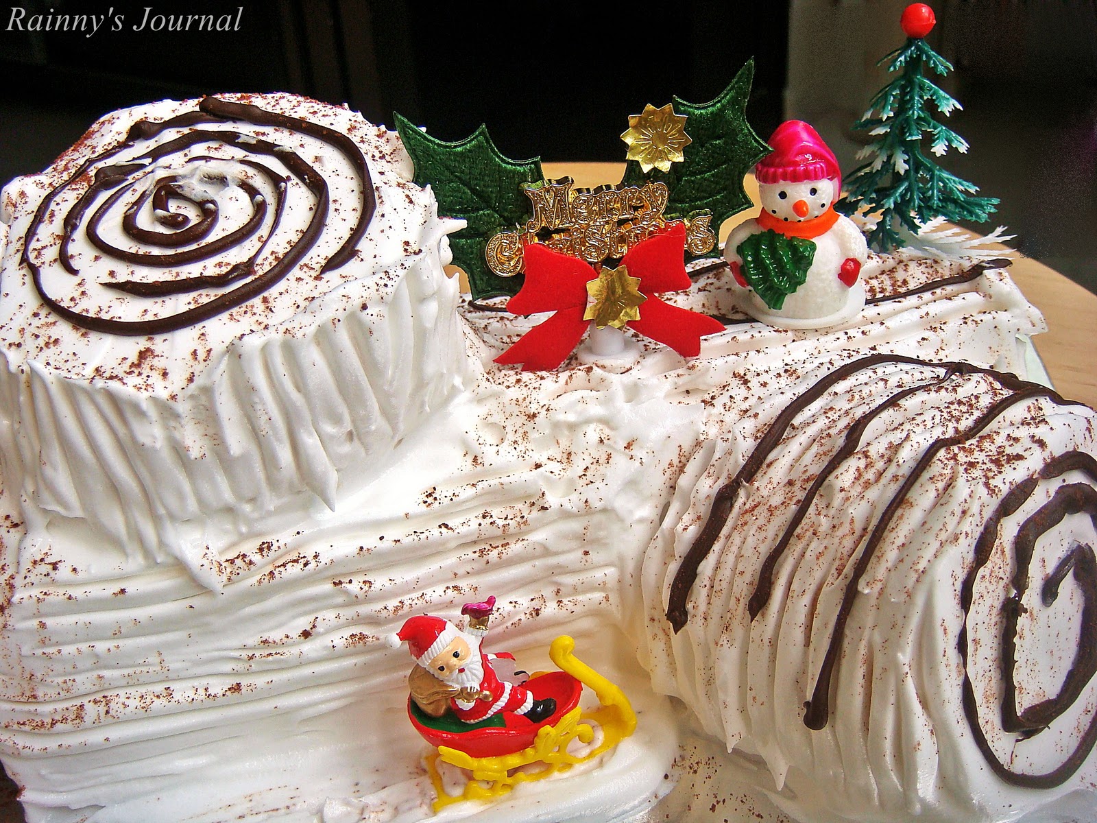 Rainny's Journal Christmas Log Cake