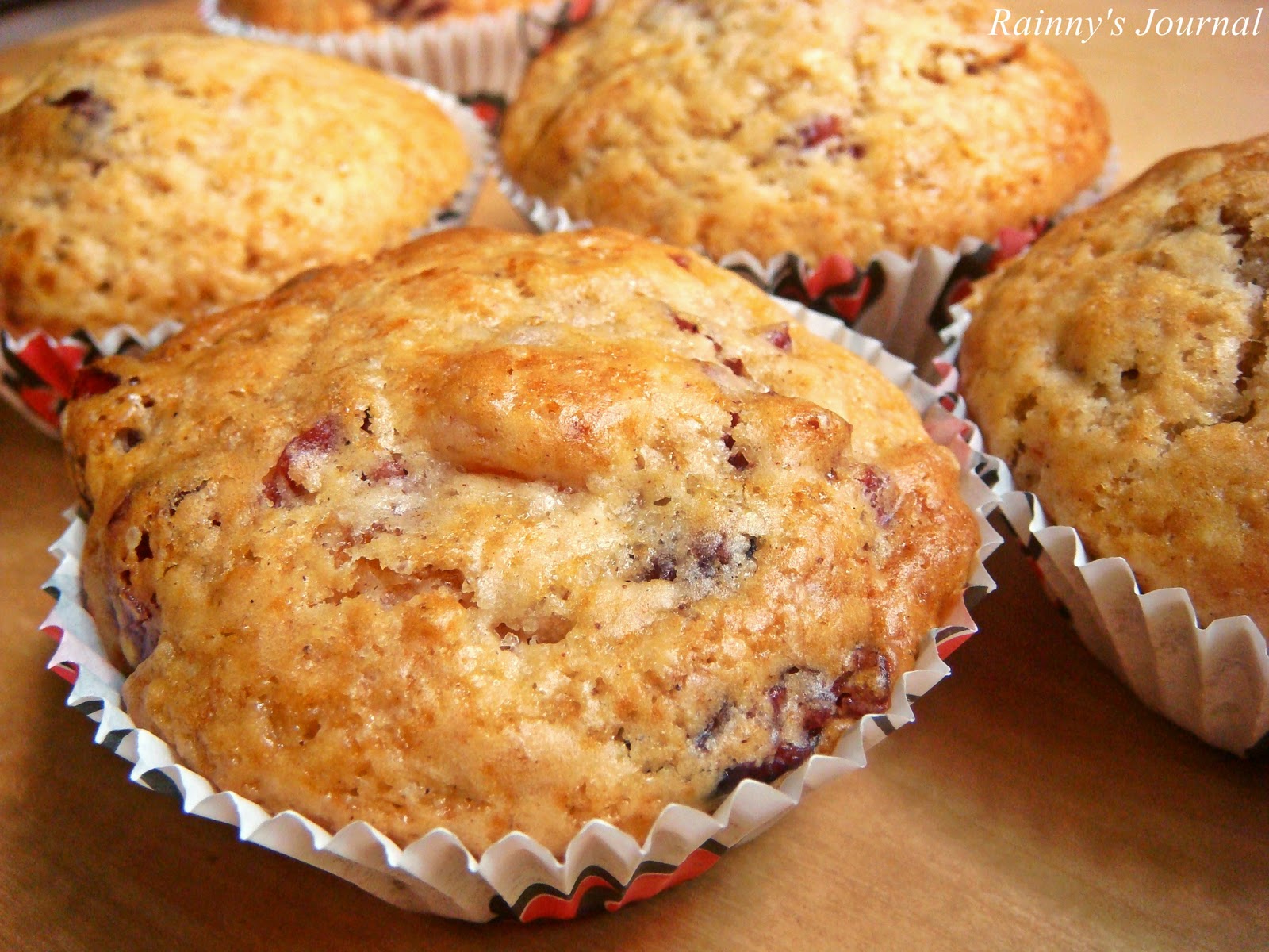 Rainny's Journal Spiced Cranberry & Apricot Muffin