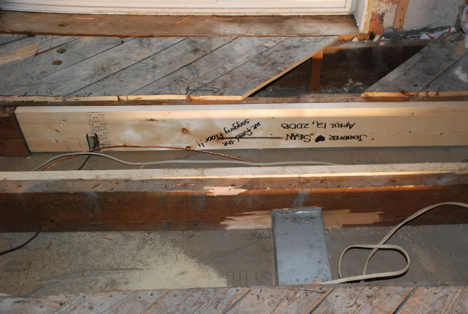 sistering joist, diy kitchen renovation