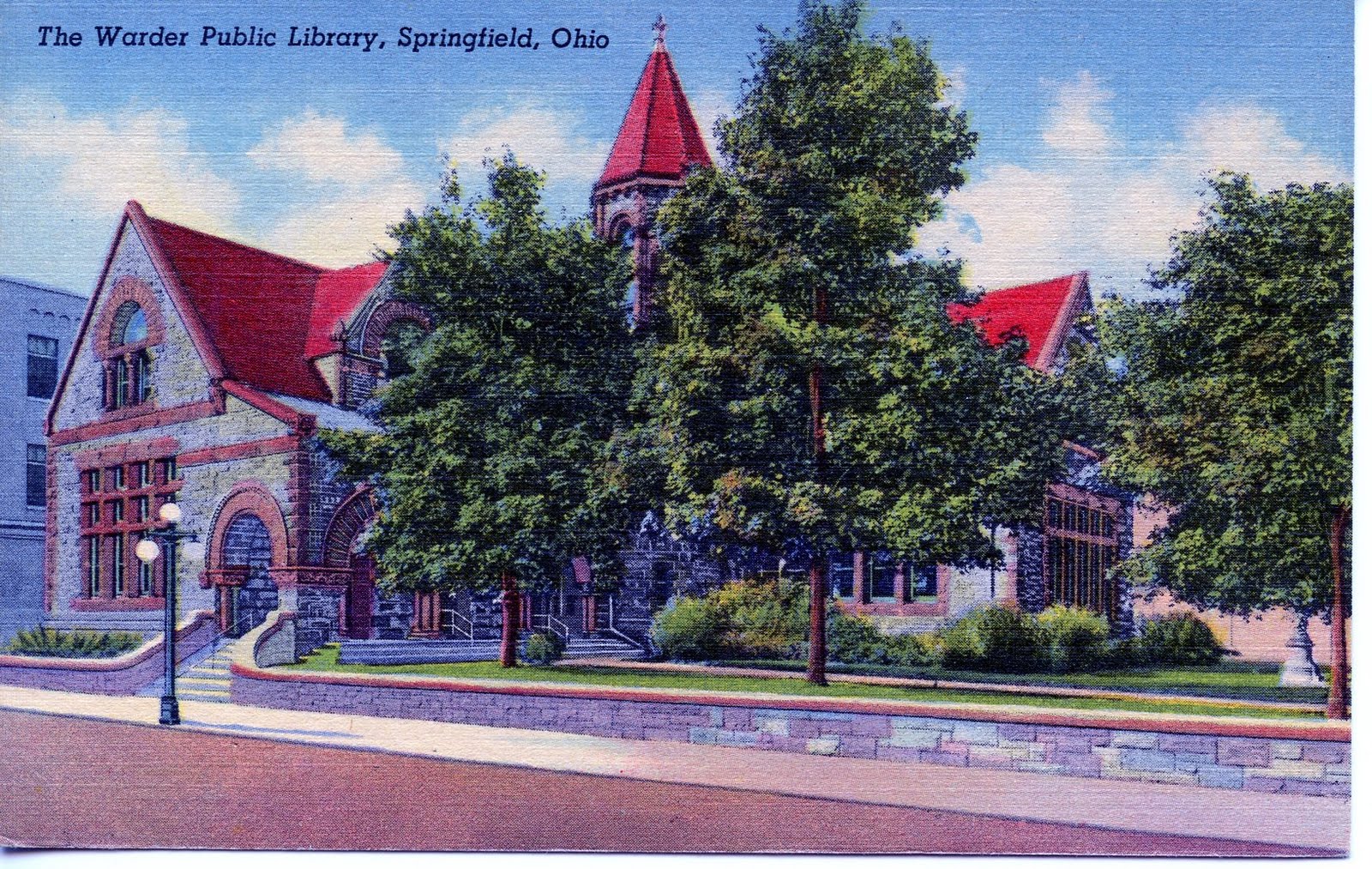 Library Postcards Warder Public Library, Springfield, Ohio