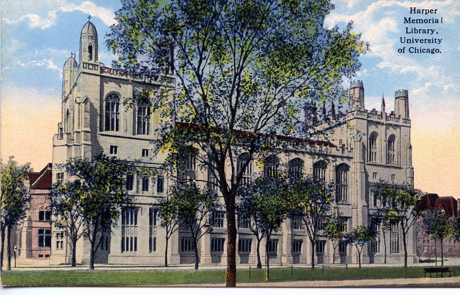 Library Postcards: Harper Memorial Library, University of Chicago, Illinois