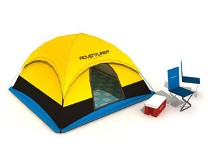 Dome Camping Tent Papercraft