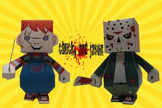 Chucky & Jason Papercraft