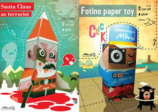 Santa Terrorist & I Love Photo Papercraft