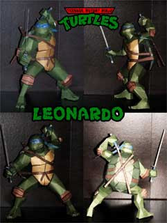 Teenage Mutant Ninja Turtle Leonardo Papercraft