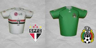 Sau Paulo & Mexico Futbol Jersey Papercrafts