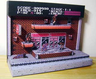 Ninja Gaiden Diorama Papercraft