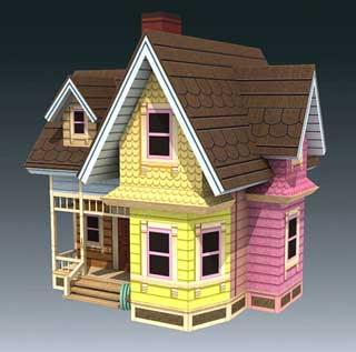 Carl's Flying House Papercraft
