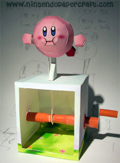 Flying Kirby Papercraft Automata