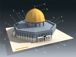 Dome of the Rock Papercraft