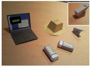 Papertoy template Papercraft, Paper Free papercraft Model,  &  laptop ~  Paperkraft.net Mouchard)