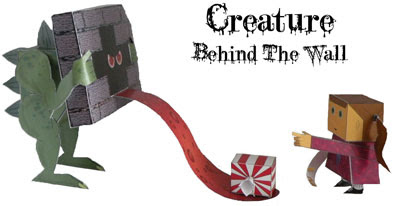 Creature Behind the Wall Papercraft
