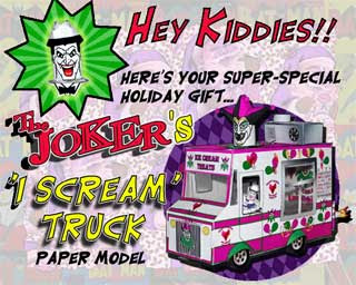 Joker's I Scream Truck Papercraft