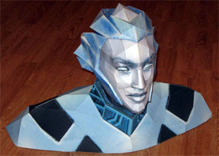 Tron Lightcyclist Bust Papercraft