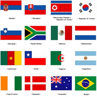 2010 FIFA World Cup Paper Flags ~ Paperkraft.net - Free Papercraft ...