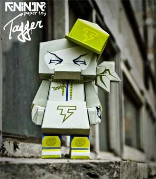 Tninja Tagger Paper Toy