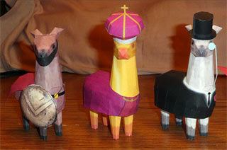 deviantART Llama Papercraft