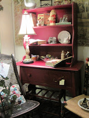 Just Sold at Just The Thing! Burgandy Painted Rock Maple Hutch