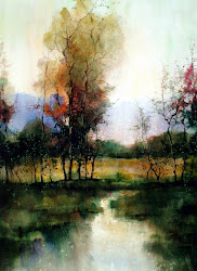 landscape watercolors watercolor feng landscapes water watercolour paintings painting scenery pretty nature colors paint colour trees tree nice colours artist