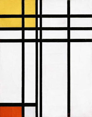 Mondrian. Opposition of Lines, Red and Yellow. 1937