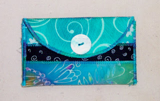 business card case fabric quilted
